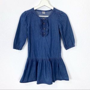 3/$15 Gymboree 10 Chambray Ruffle Sleeve Dress